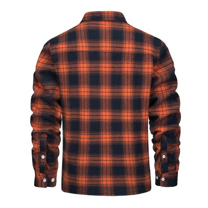 Men's - Sherpa-Lined Flannel Shirt Jacket - Warm & Durable - Outdoor Essential