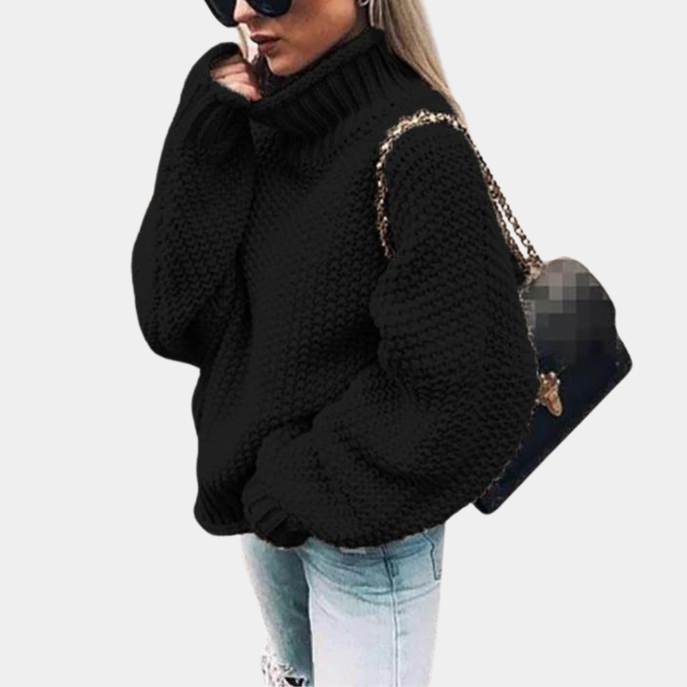 Women's - Warm Knitted Turtleneck Jumper