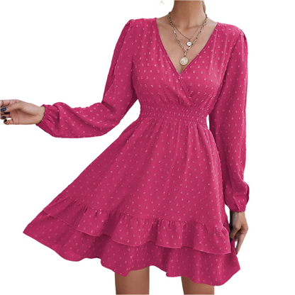 Women's - Chiffon Dress - Lightweight & Elegant Fabric - Ideal for Summer Events & Casual Outings