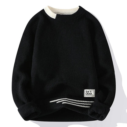 Men's - Color Tone Knitted Sweater - Cosy, Stylish, Soft Material - Perfect for Fall