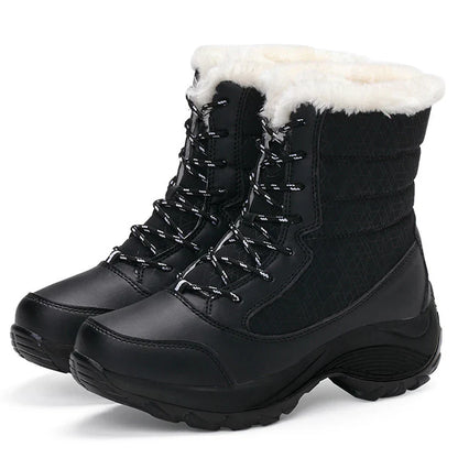 Women's - Casual Platform Snow Boots - Warm & Stylish