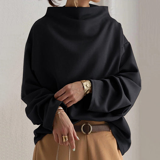 Women's - High Neck Sweater – Cosy Knit – Casual Style