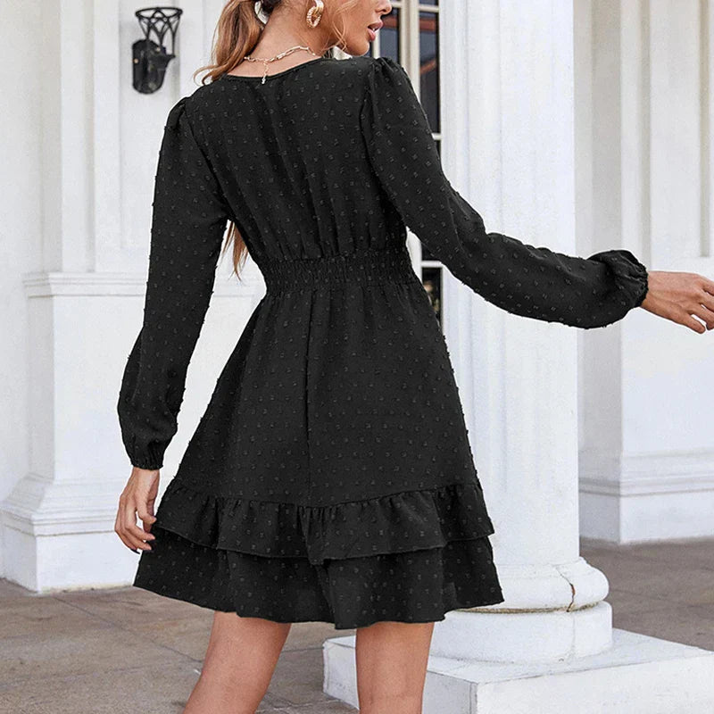 Women's - Chiffon Dress - Lightweight & Elegant Fabric - Ideal for Summer Events & Casual Outings