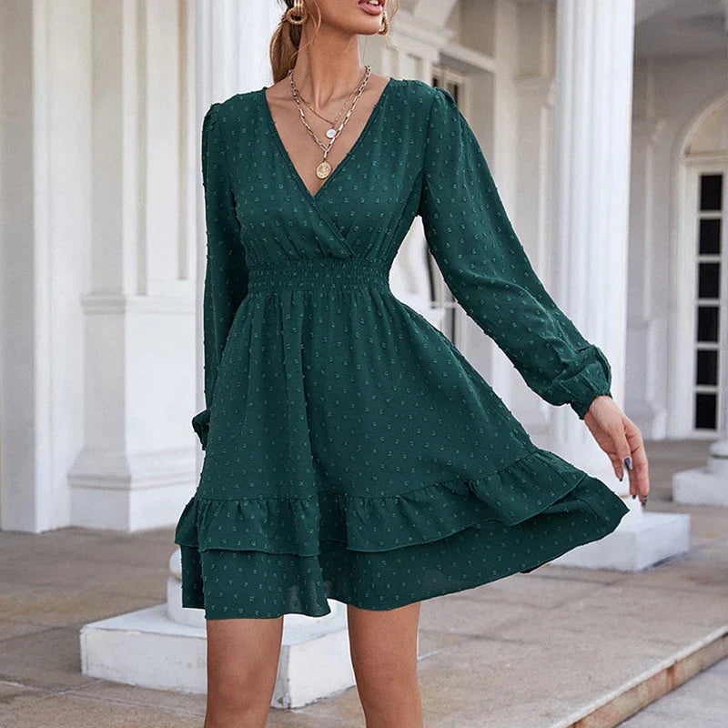 Women's - Chiffon Dress - Lightweight & Elegant Fabric - Ideal for Summer Events & Casual Outings