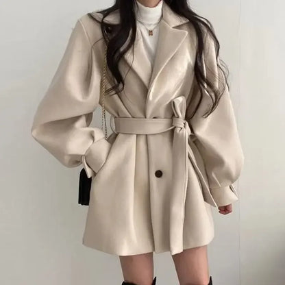 Women's - Trench Coat  with Belt | Stylish & Elegant Design