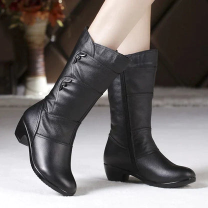 Women's - Black Winter Boots - Warm & Cosy