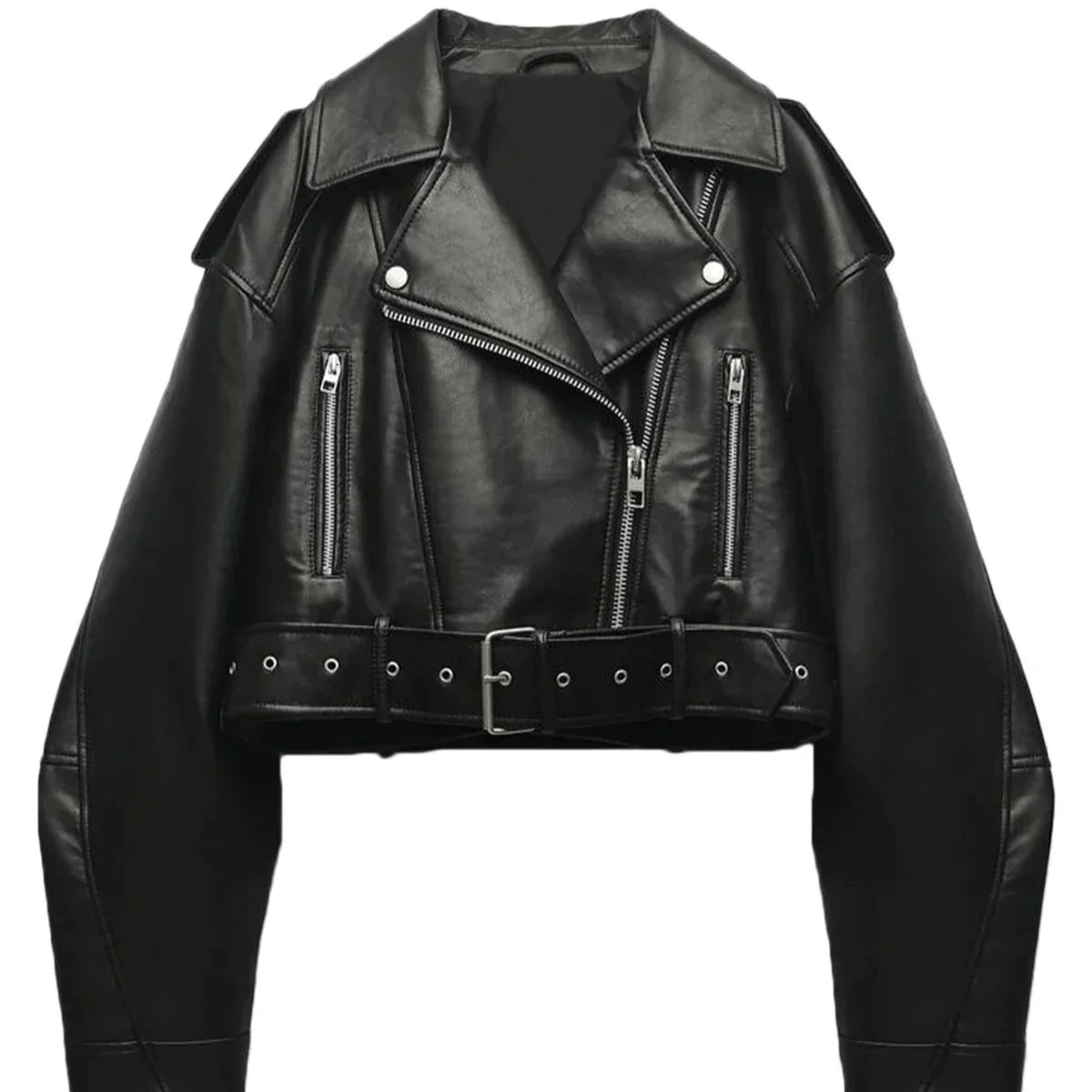 Women's - Classic Biker Jacket - Casual Style