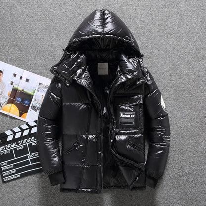 Men's - Hooded Down Jacket - Warm Winter Wear