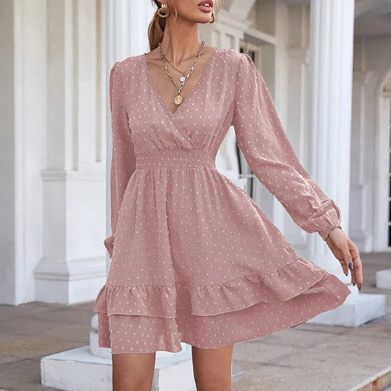 Women's - Chiffon Dress - Lightweight & Elegant Fabric - Ideal for Summer Events & Casual Outings