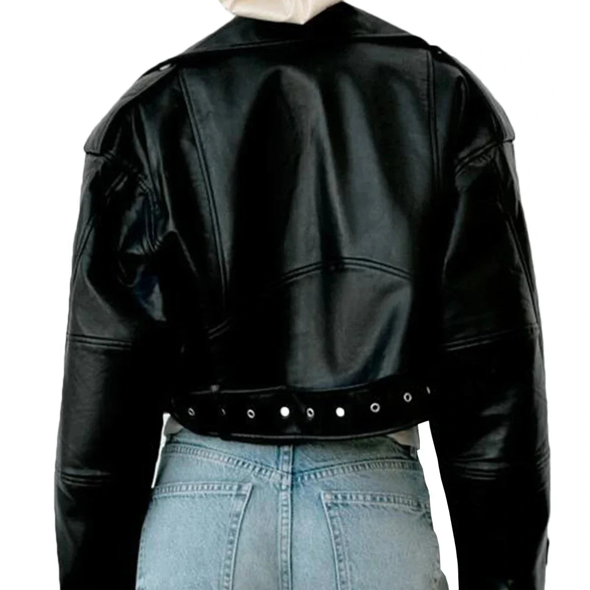 Women's - Classic Biker Jacket - Casual Style