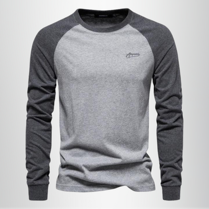 Men - T-Shirt - Long Sleeve - Cotton Blend