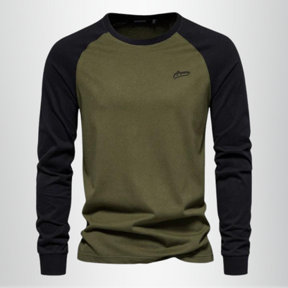 Men - T-Shirt - Long Sleeve - Cotton Blend