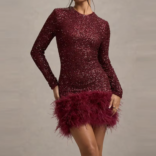Women's - Glamorous Party Dress - Elegant Style - Comfortable Fabric - Perfect for Special Occasions