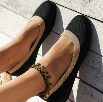 Women's - Comfortable Round Toe Flats - Versatile Everyday Shoes - Stylish, Lightweight Footwear for All Occasions