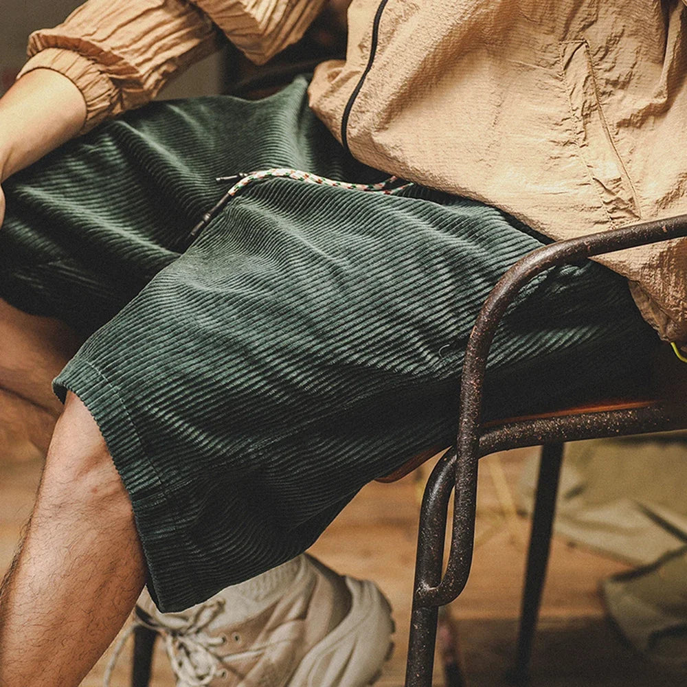 Men's - Summer Corduroy Shorts - Stylish & Comfortable Casual Wear