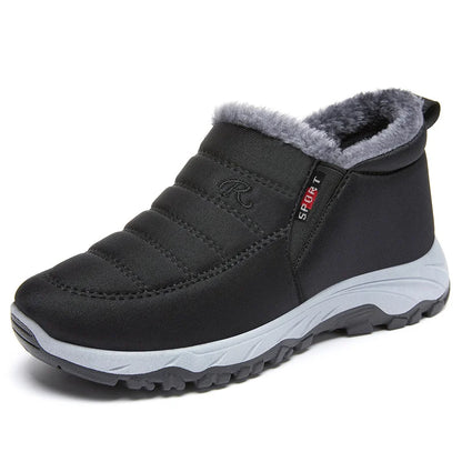 Women's - Stylish Winter Slip-On Boots - Zip Enclosure