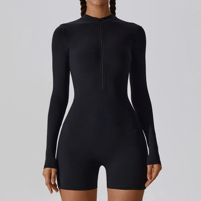 Women's - Fitness Jumpsuit - Stretchy & Comfortable Design - Ideal for Activewear & Workouts - Stylish Performance Gear