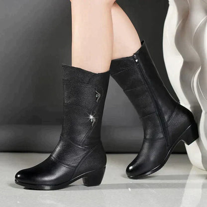 Women's - Black Winter Boots - Warm & Cosy