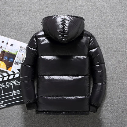 Men's - Hooded Down Jacket - Warm Winter Wear