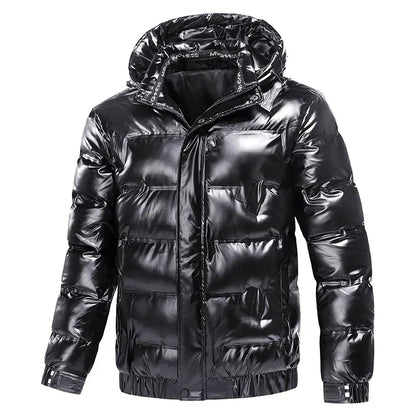 Men's - Hooded Down Jacket - Stylish Winter Wear