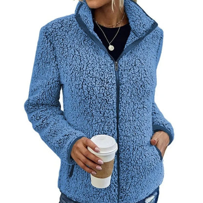 Women's - Fleece Zip-Up Jacket - Cosy Soft Material - Perfect for Layering