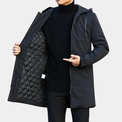 Men's - Elegant Waterproof Rain Jacket - Stylish Winter Outerwear