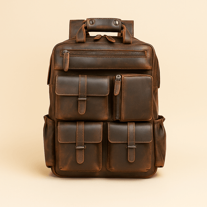 Unisex - Leather Knapsack - Stylish & Durable Design