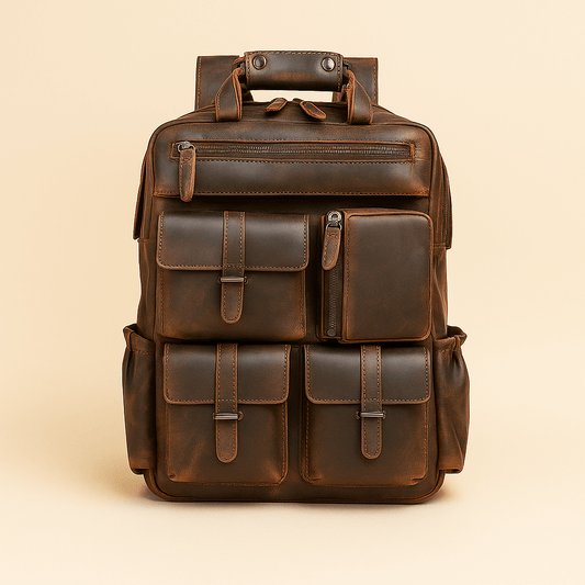 Unisex - Leather Knapsack - Stylish & Durable Design