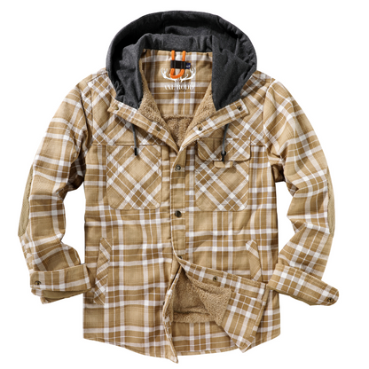 Men's - Lumberjack Hoodie - Cosy Flannel Material - Stylish Casual Wear