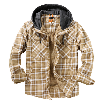 Men's - Lumberjack Hoodie - Cosy Flannel Material - Stylish Casual Wear