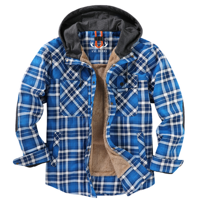 Men's - Lumberjack Hoodie - Cosy Flannel Material - Stylish Casual Wear