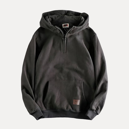 Men's - Half Zip Hoodie - Warm Fabric Relaxed Fit