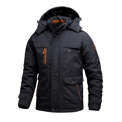 Men's - Tactical Winter Jacket - Waterproof Insulated Coat with Hood