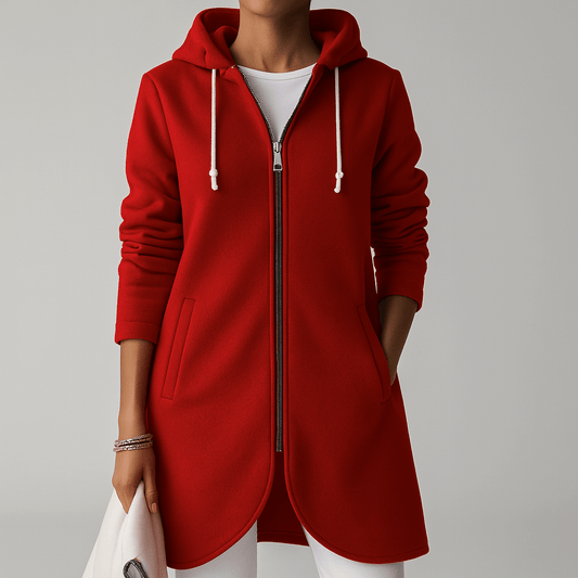 Women - Hoodie - Long Zip-Up - Casual Layer