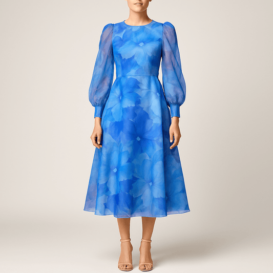Women's - Chic Floral Summer Dress - Lightweight Fabric
