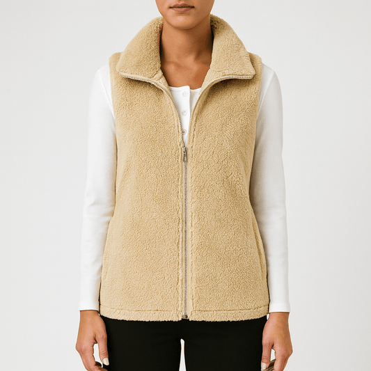 Women's - Cosy Zip Waistcoat - Stylish Comfort