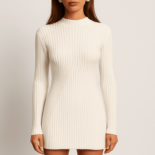 Women's - Cream Dress - Elegant Style