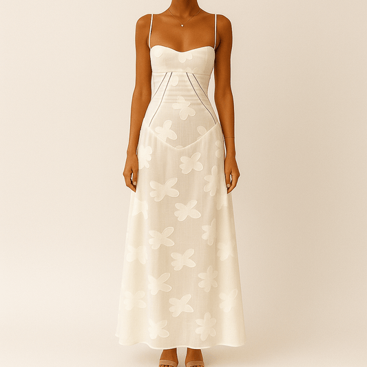 Women's - Elegant Cream Dress - Stylish & Versatile