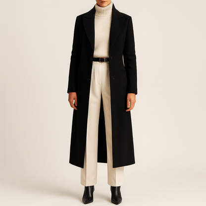 Women’s - Longline Coat - Tailored Winter Elegance