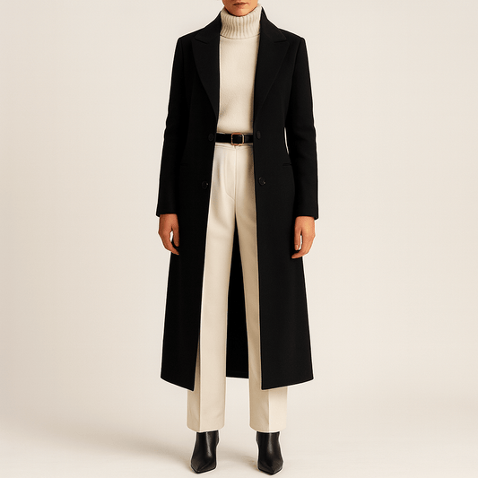 Women’s - Longline Coat - Tailored Winter Elegance