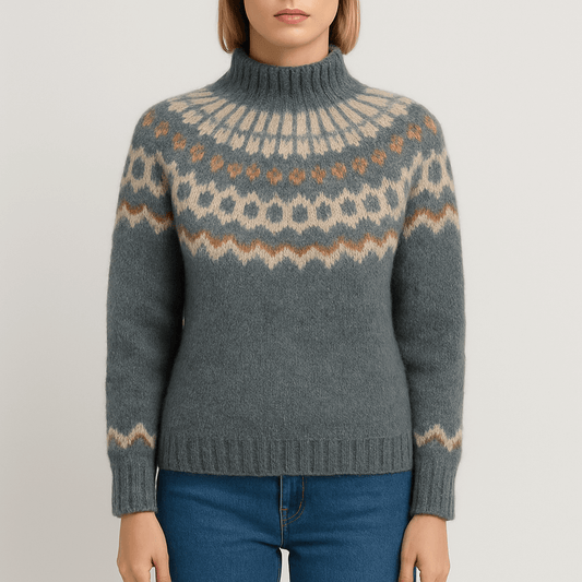 Women's - Norwegian Knitted Turtleneck Jumper
