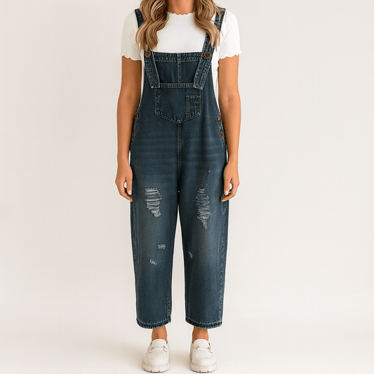Women's - Stylish Denim Overalls - Trendy & Comfortable