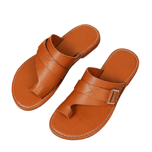 Women's - Stylish Leather Sandals - Supportive Fit