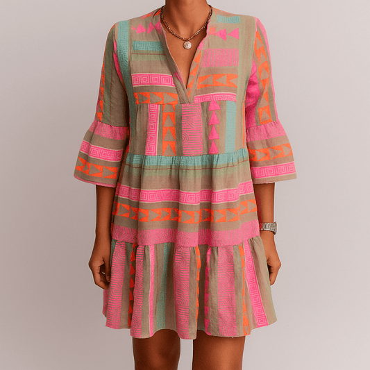 Women's - Summer Dress - Breathable Cotton Hemp