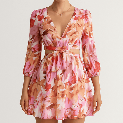Women's - Summer Dress - Floral Lightweight Style