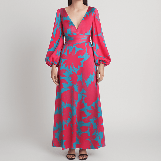 Women's - Summer Floral Dress - Stylish Chic