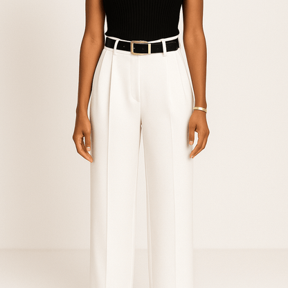 Women's - Tailored Wide-Leg Trousers - Chic Comfort