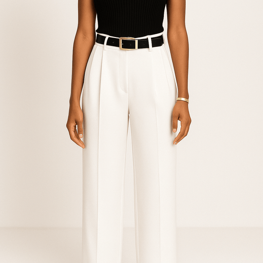 Women's - Tailored Wide-Leg Trousers - Chic Comfort