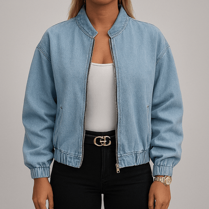 Women's - Blue Transition Jacket - Zip Closure, Stylish & Versatile
