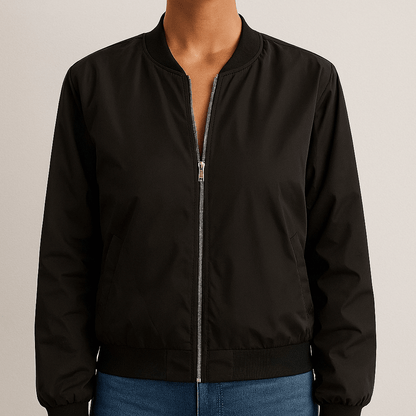 Women's - Casual Bomber Jacket - Stylish Comfort for Everyday Wear